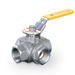 General Purpose Multi-Way Ball Valves,,K-301T,3 way Ball Valves, T-Port, Standard Bore, 1000 psi, Screwed End